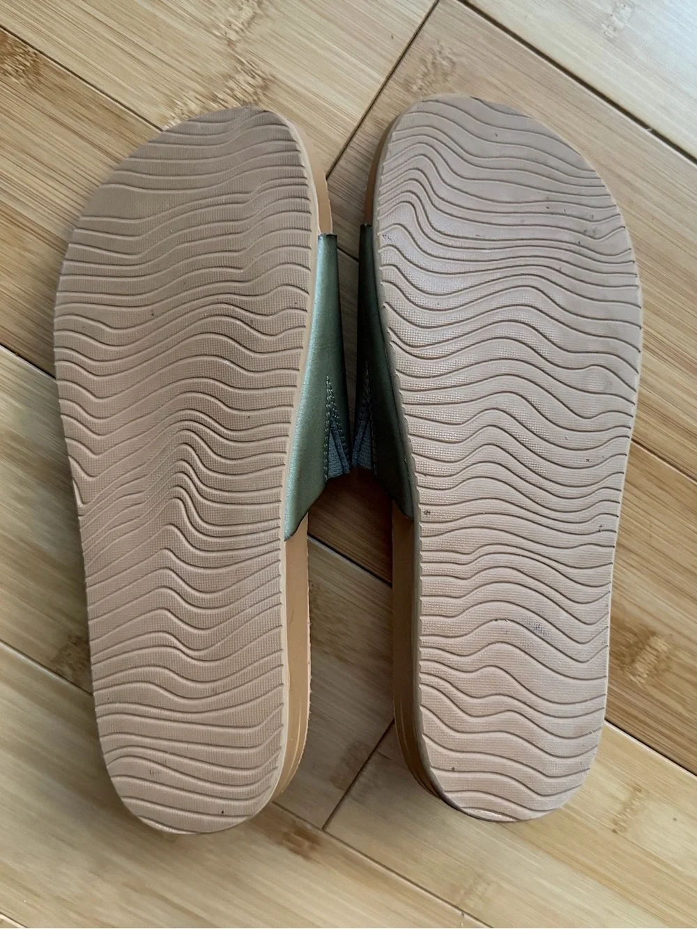 Reef Olive Green Cork Slide Sandals